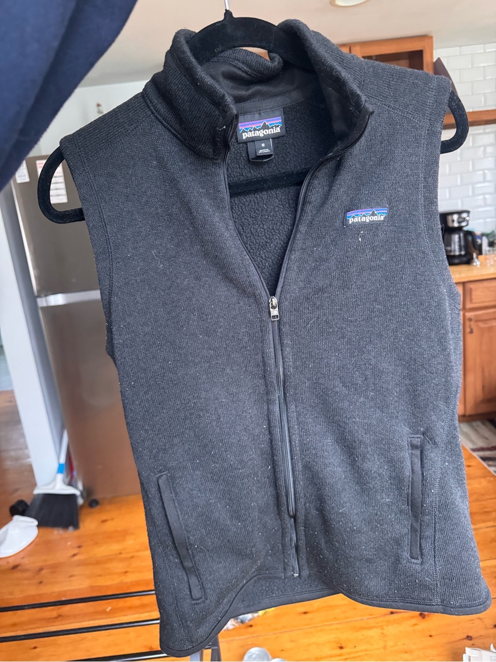 Patagonia Black Fleece Vest with Full Zip